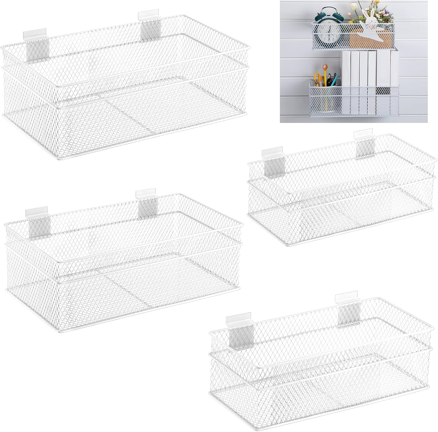 Barydat Slatwall Basket Set for Versatile Storage Solutions