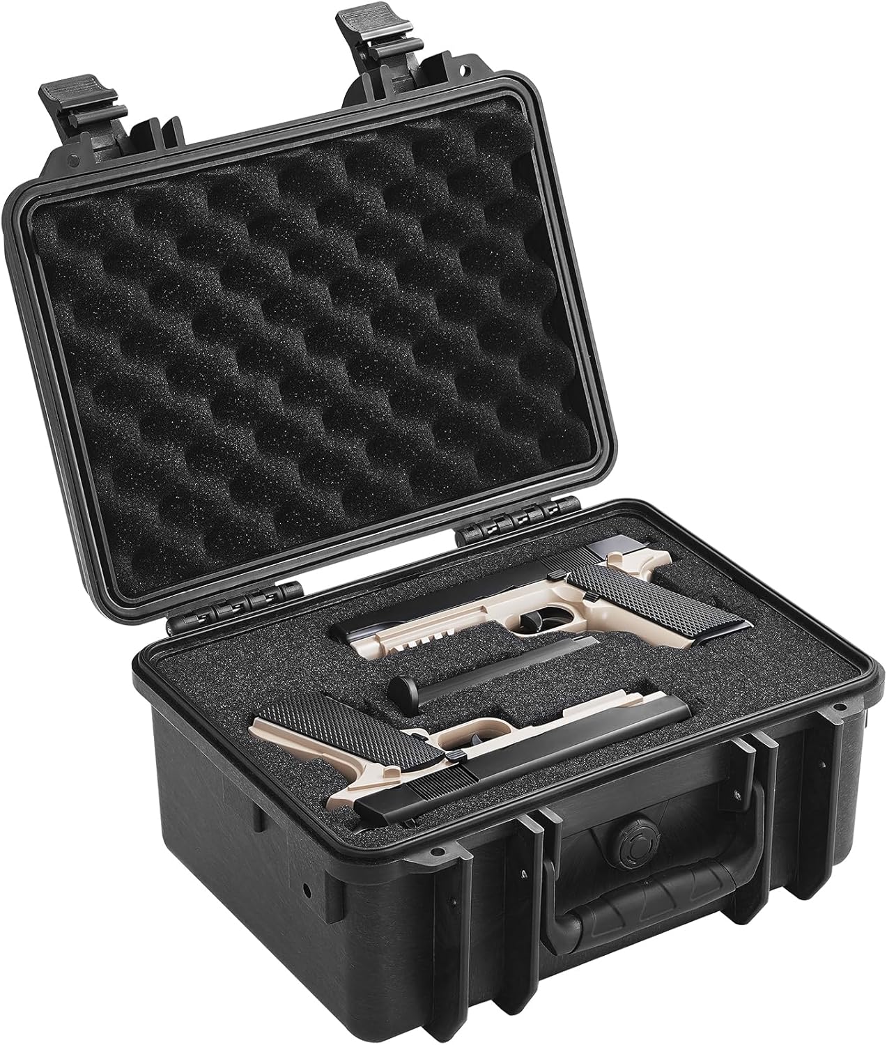 VEVOR Hard Pistol Cases with Pre-cut Foam for 2 Pistols