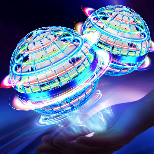 Flying Orb Ball Toy with LED Lights for Kids - 2 Pack Fun