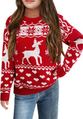 Girl's Cable Knit Sweater Long Sleeves Crew Neck - Soft Casual