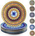 getstar Dinner Plates Set of 6 10.5 in - Colorful Durable Ceramic