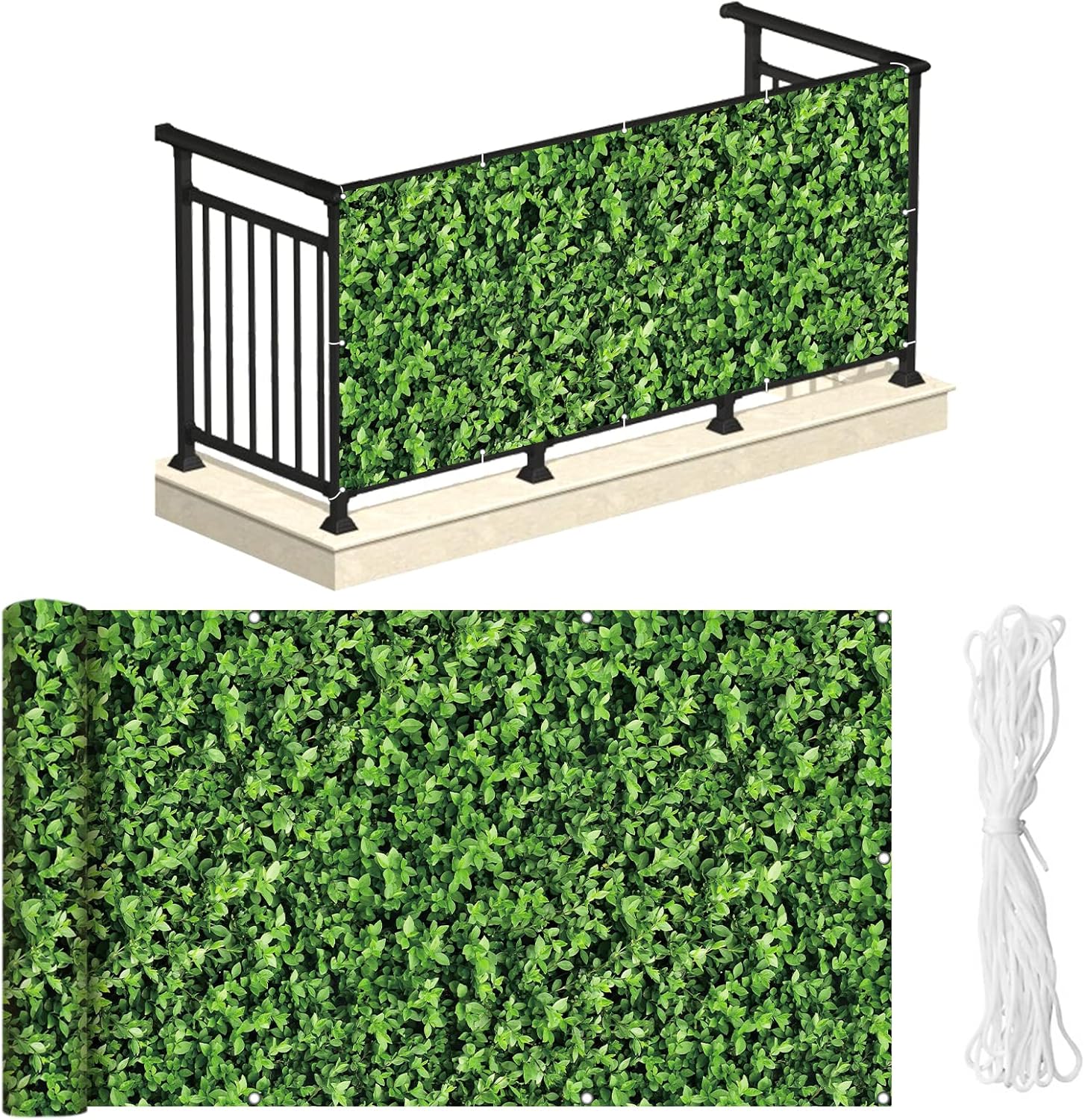 Naimorui PVC Balcony Privacy Screen for Stylish Outdoor Spaces