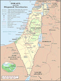 Palmetto Posters 24x31 Laminated Poster - Large Detailed Map of Israel
