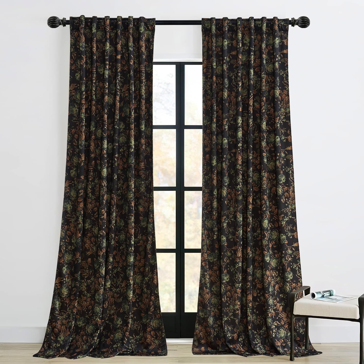 StangH Velvet Curtains 108 inches Long for Elegant Living Rooms