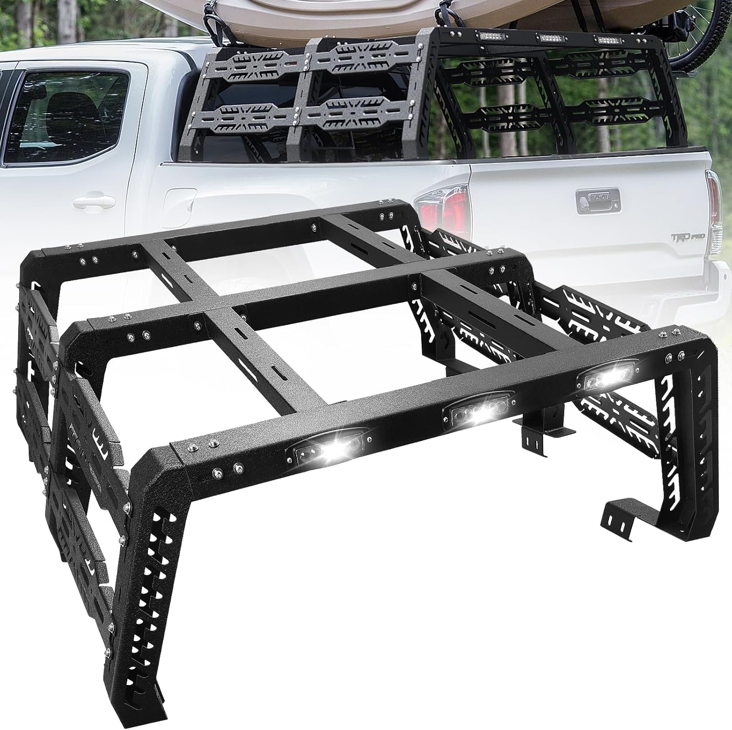 Overland Bed Rack for Toyota Tacoma - No Tonneau Needed!