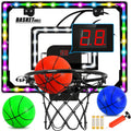 Mini Indoor Basketball Hoop for Kids with LED Scoreboard - Portable