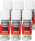 Acrylic Enamel 2X Spray Paint, Gloss White 6 Pack - Faster Coverage