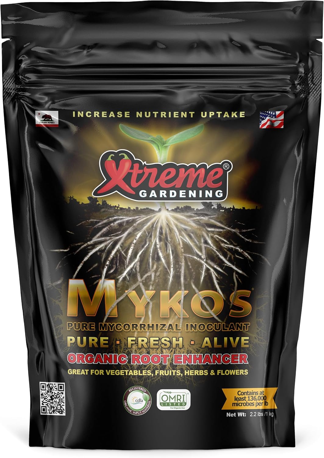 Xtreme Gardening Mykos Mycorrhizal Fungi Root Stimulator for Plants