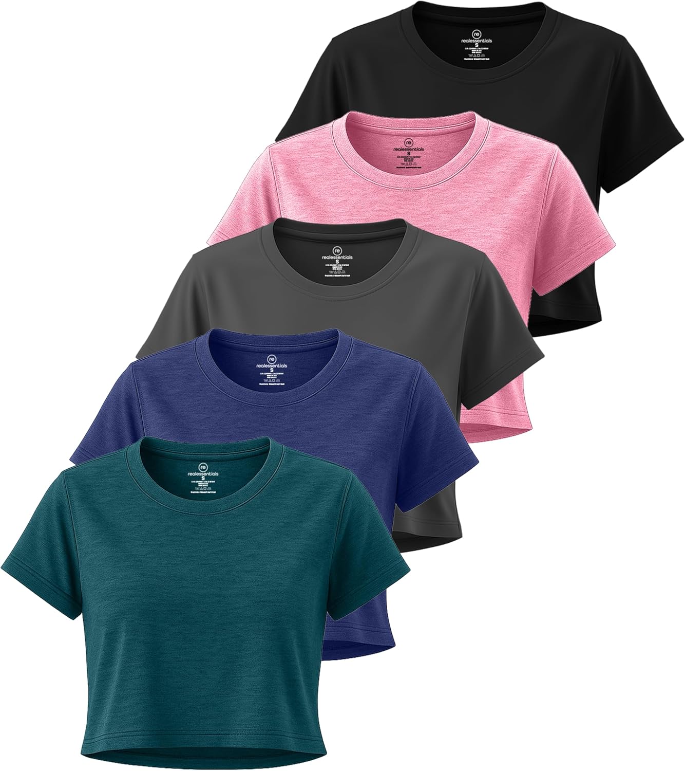 Real Essentials Women's Dry Fit Crop Top for Active Lifestyle