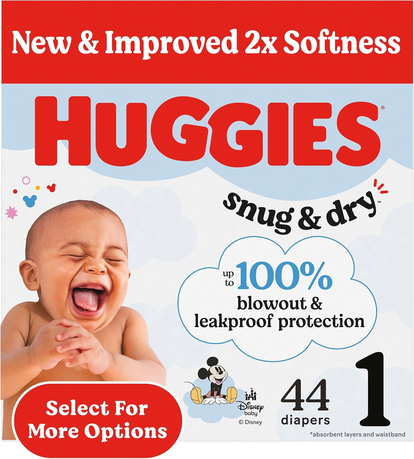 Huggies Size 1 Snug & Dry Diapers - 44 Count