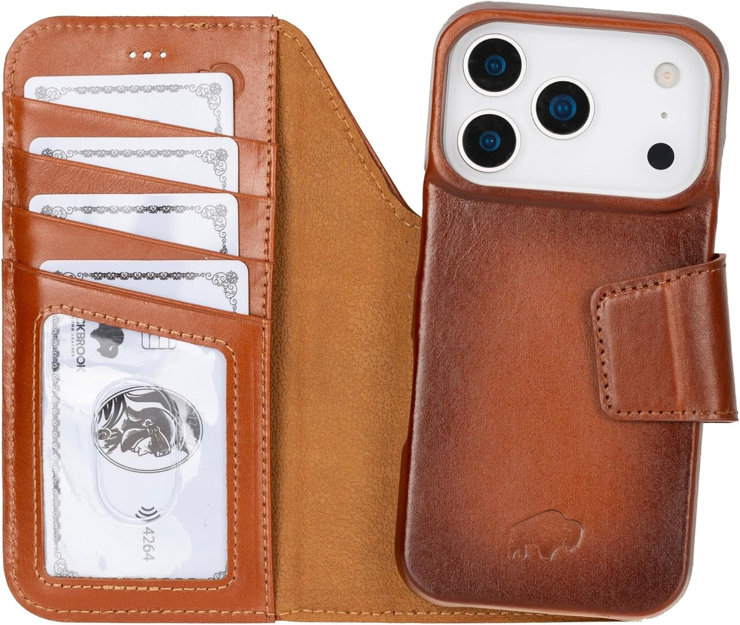BLACKBROOK Wallet Case for Phone 17 Pro - Premium Leather Folio