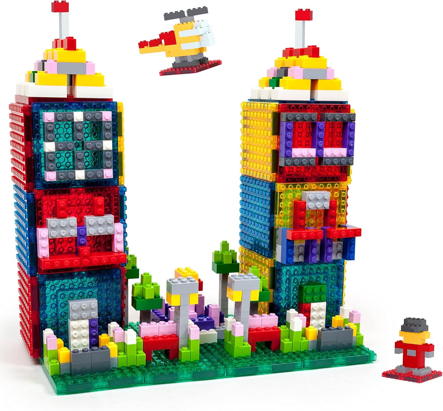 PicassoTiles 1016pcs Magnetic Tile & Building Brick Combo Set