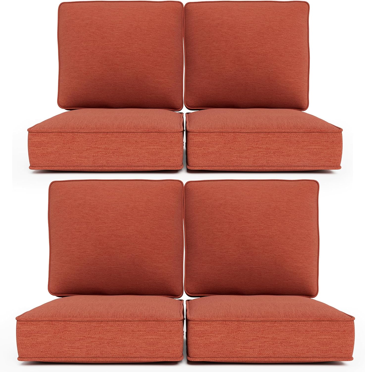 Outdoor Chair Cushions Set of 4 for Patio Deep Seat Comfort