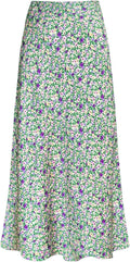 Women's Satin High Waisted Maxi Skirts - Flattering A-Line