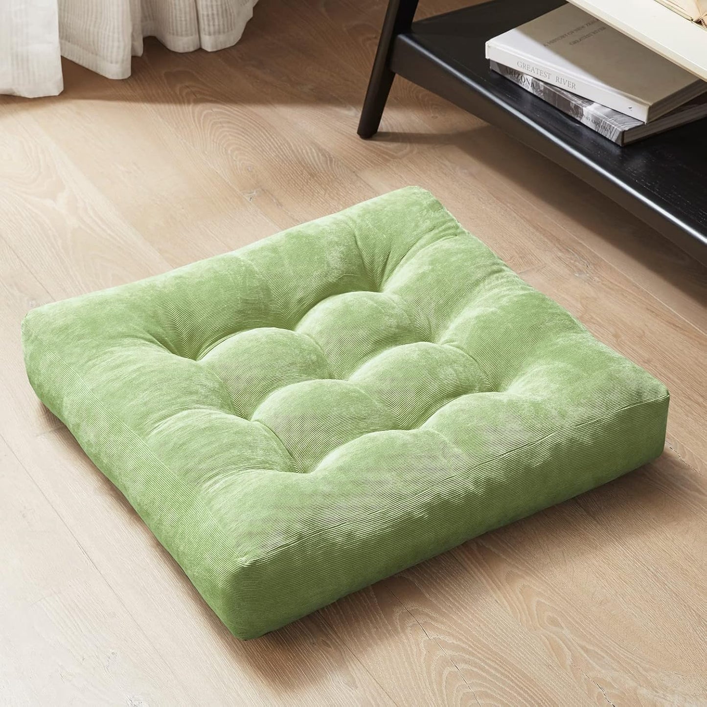Meditation Floor Pillow for Adults - Large Tufted Cushion