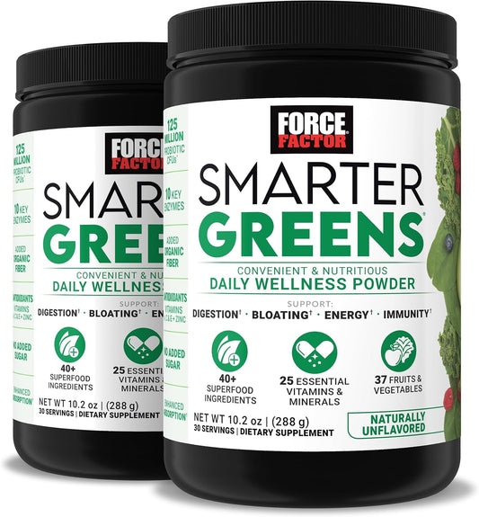 Force Factor Smarter Greens Daily Wellness Powder for Energy
