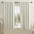 Blackout Natural Linen Curtains for Bedroom - Room Darkening Panels