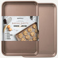HAPPIELS Nonstick 15x10 in Baking Sheet Set of 2 - Durable Non Toxic