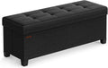 Storage Ottoman Bench 15 x 43 x 15.7 in - Sturdy Foldable Seat