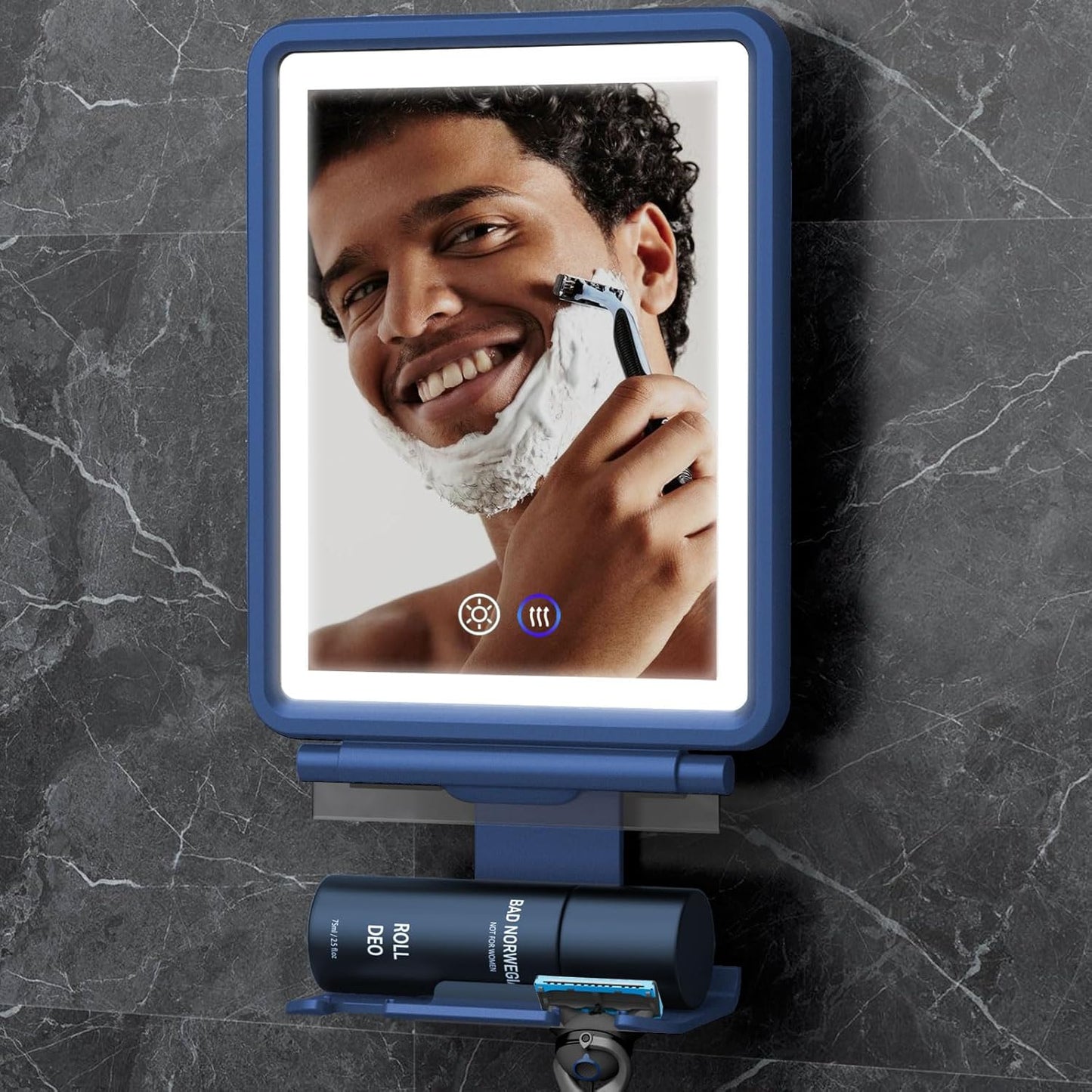 Heated Shower Mirror Fogless for Shaving with Dimmable Lights