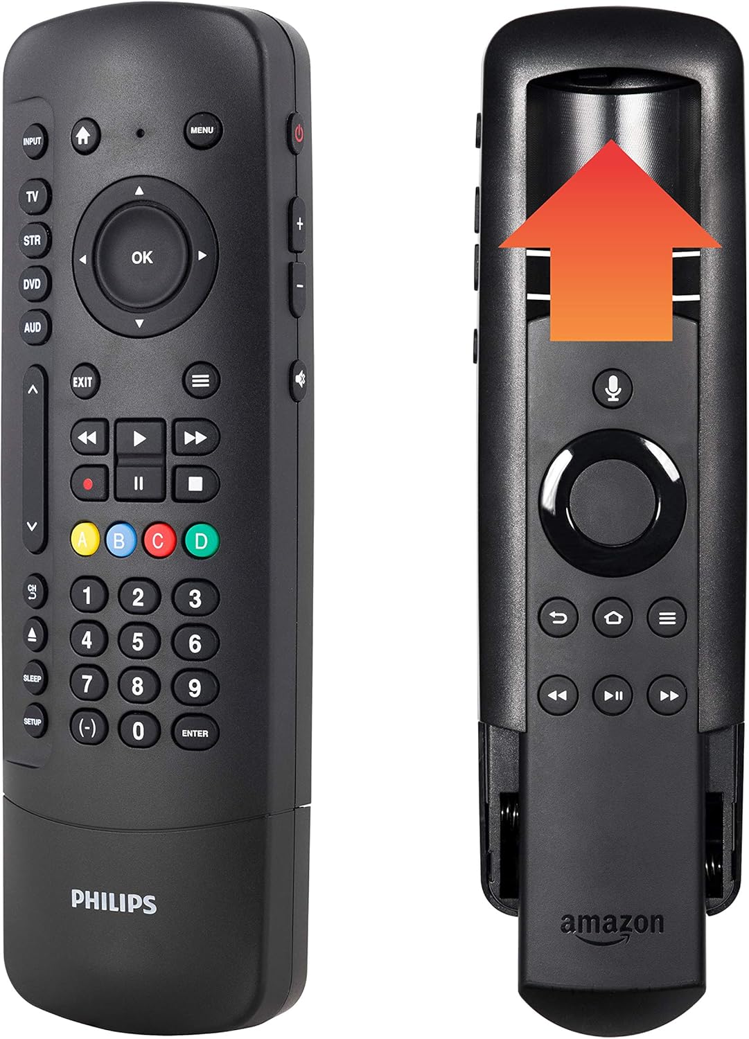 Philips Universal Remote for Fire TV: Slide-in Cradle, Easy Replacement for Smart TVs