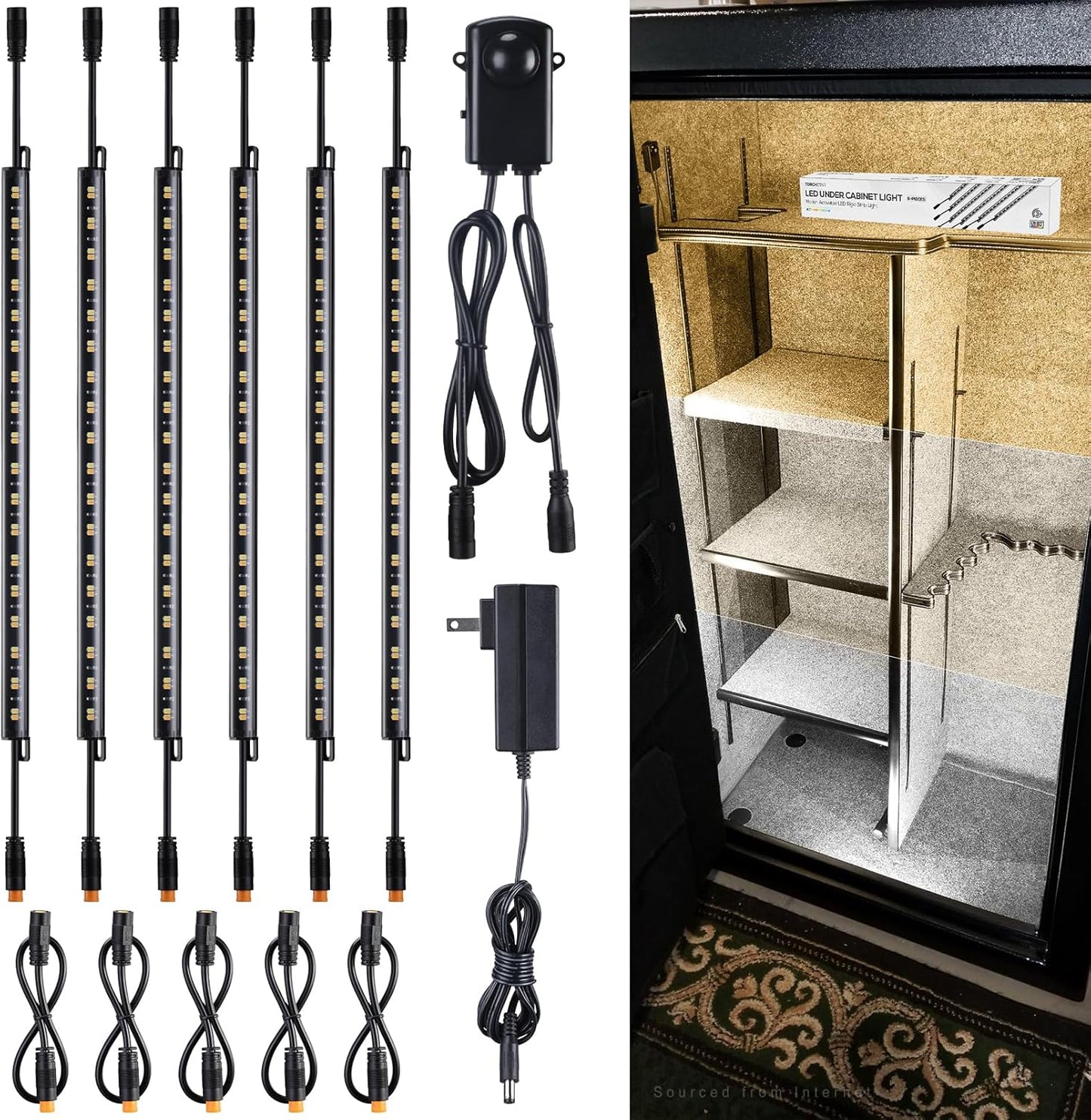 TORCHSTAR LED Safe Lighting Kit with Motion Sensor and 3CCT