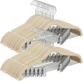 Velvet Pants Hangers 30-Pack - Slim Non-Slip Closet Savers