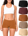 BAMBOO COOL Women's Boyshort Panties Seamless Mid Waist - Soft Enjoy