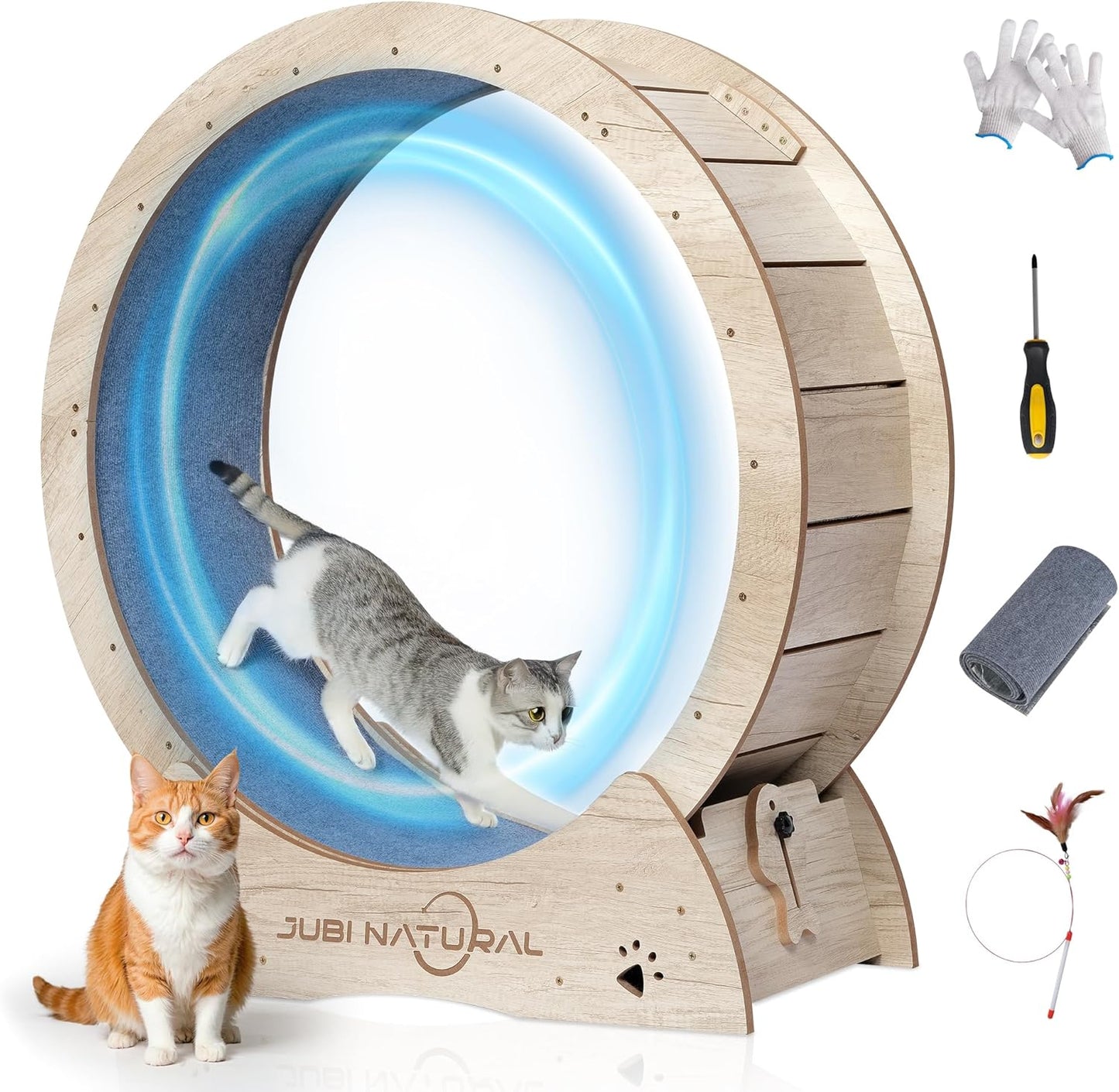 Cat Exercise Wheel for Indoor Cats - 40 Inch Treadmill Wheel