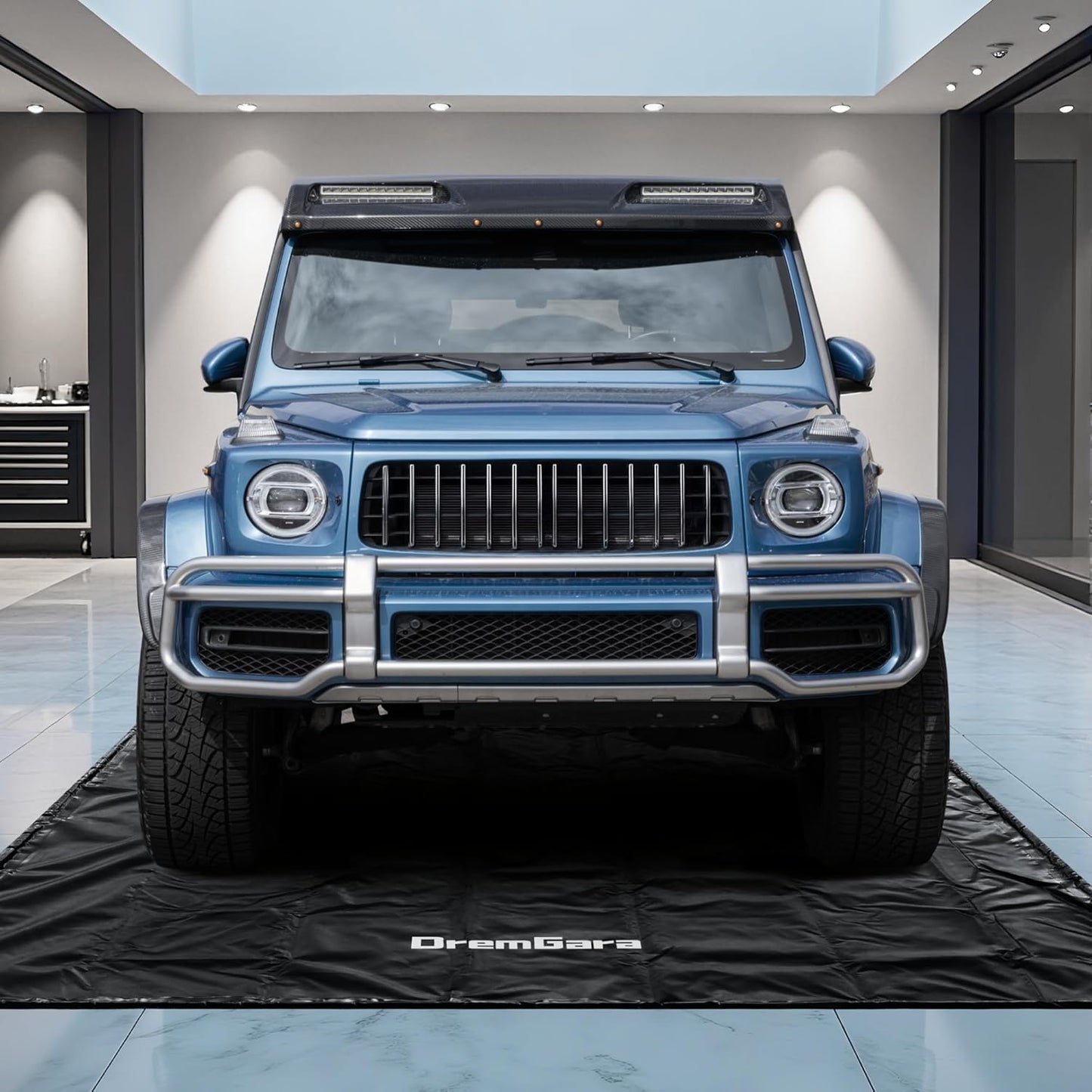 Heavy-Duty PVC Garage Floor Mat for Cars and SUVs Parking