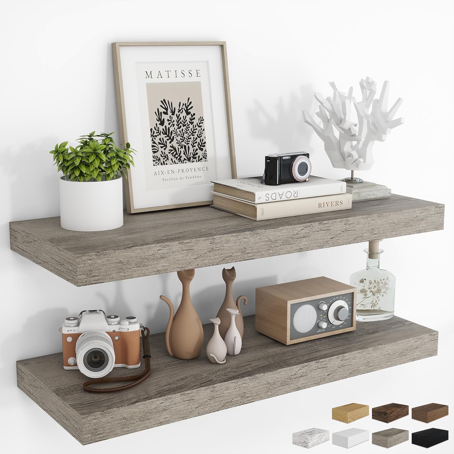 36Inch Floating Shelves for Wall by RICHFOCUS - Rustic Decor