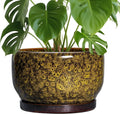 SQOWL 10 Inch Plant Pot - Durable Ceramic Planter for Home