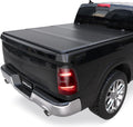 FRP Hard Trifold Truck Bed Tonneau Cover Compatible with Ram 6.4 FT