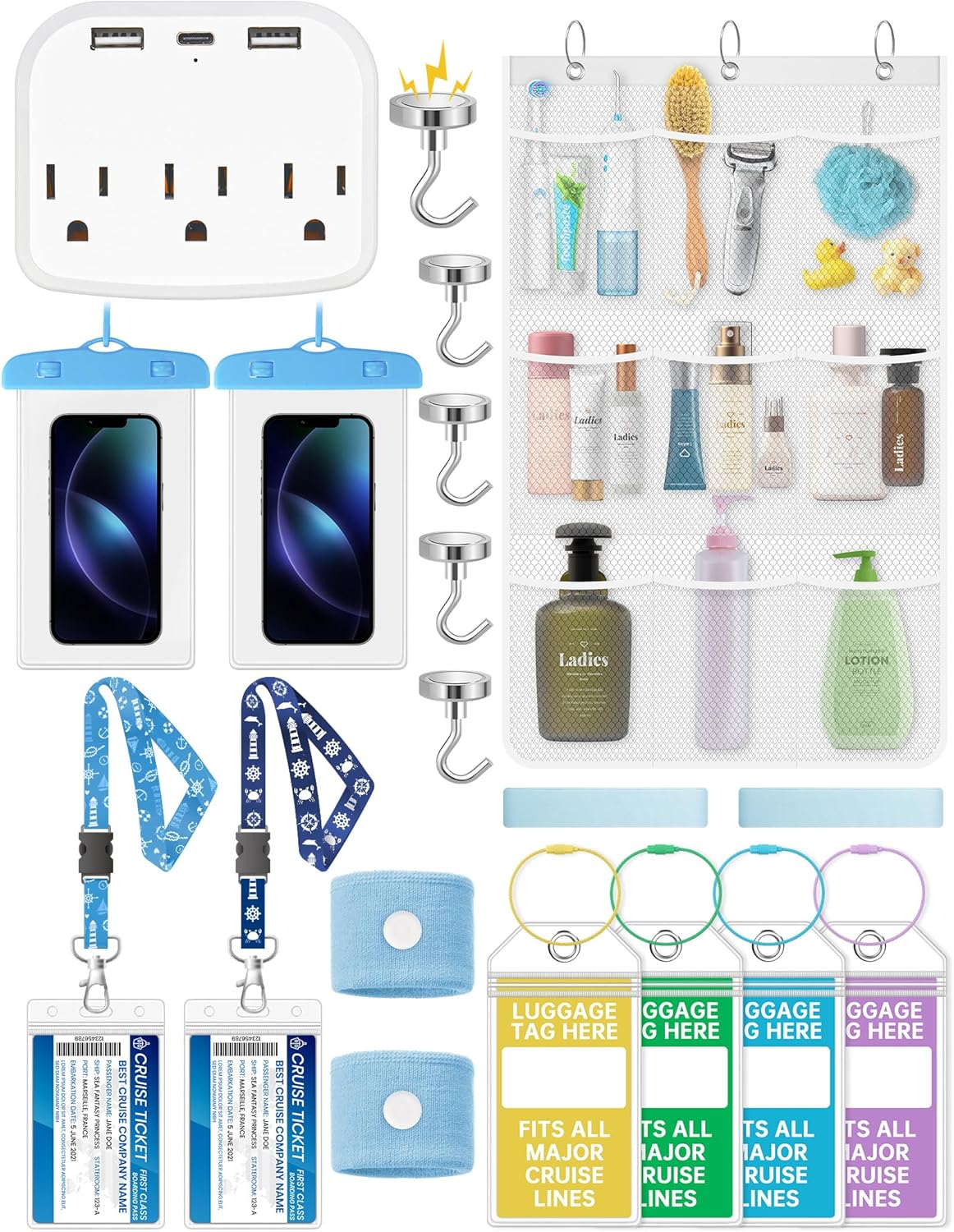 19-Piece Cruise Trip Essentials Kit for Ultimate Comfort