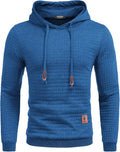 COOFANDY Mens Hooded Sweatshirt Waffle Knit Pullover (Style SR84)