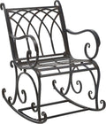 SAFAVIEH Medrano Victorian Black Rust Wrought Iron Rocking Chair