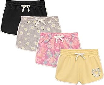 BTween Girls 4-Piece Active Performance Dolphin Shorts Set