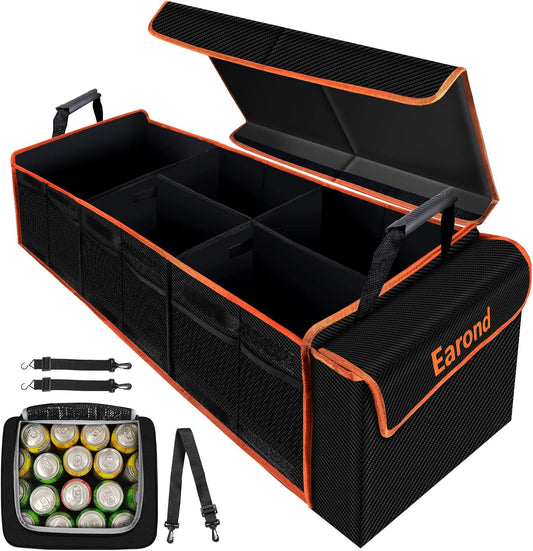 Large Trunk Organizer with Cooler by EAROND for SUVs