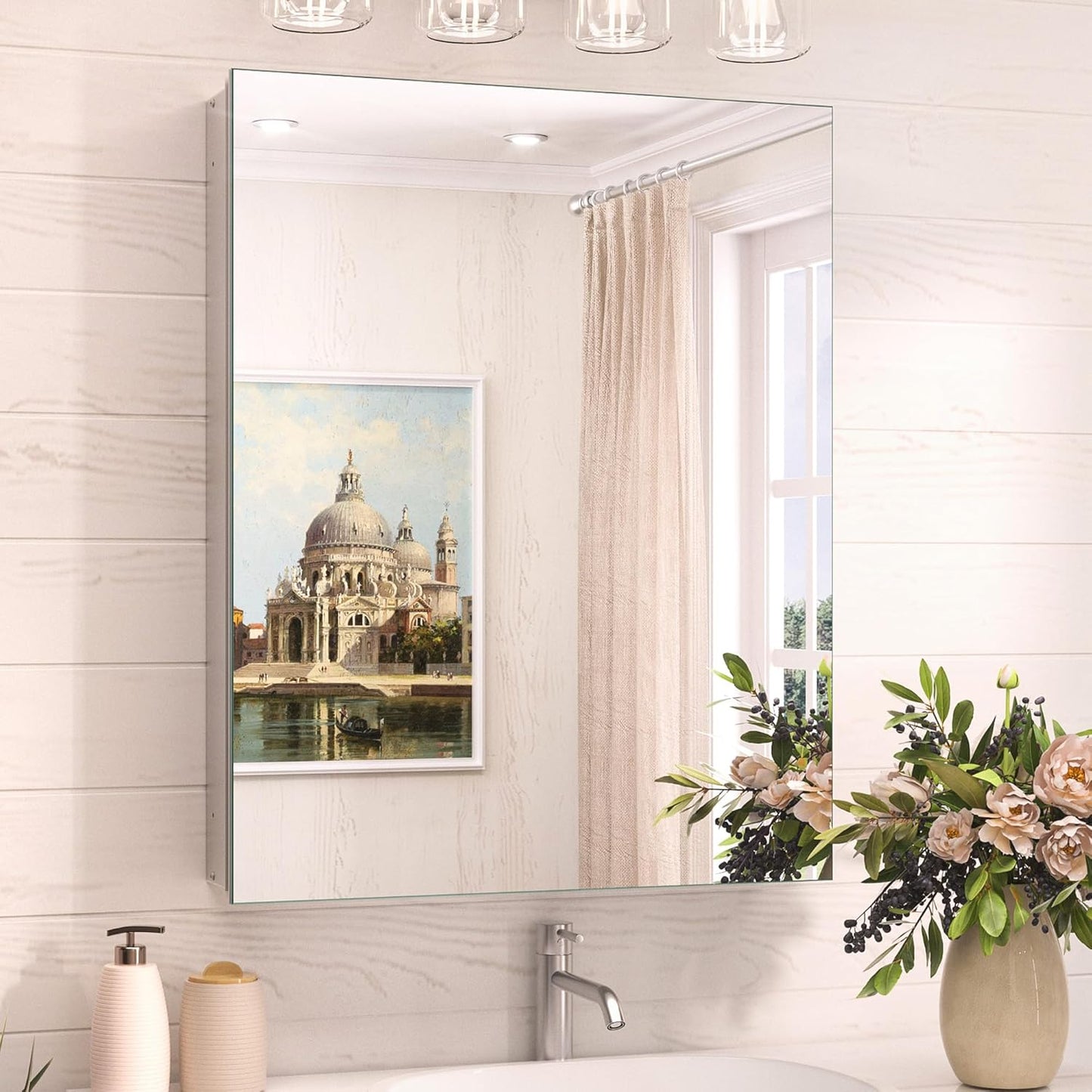 TokeShimi 20x26 Medicine Cabinet Mirror with Storage for Bath