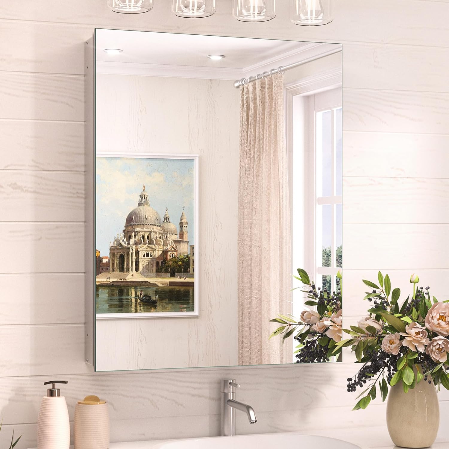 TokeShimi 20x26 Medicine Cabinet Mirror with Storage for Bath