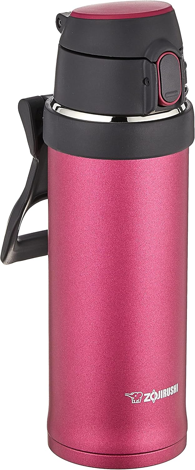 Zojirushi Flip-and-Go Stainless Mug: 16-Ounce Hibiscus Red