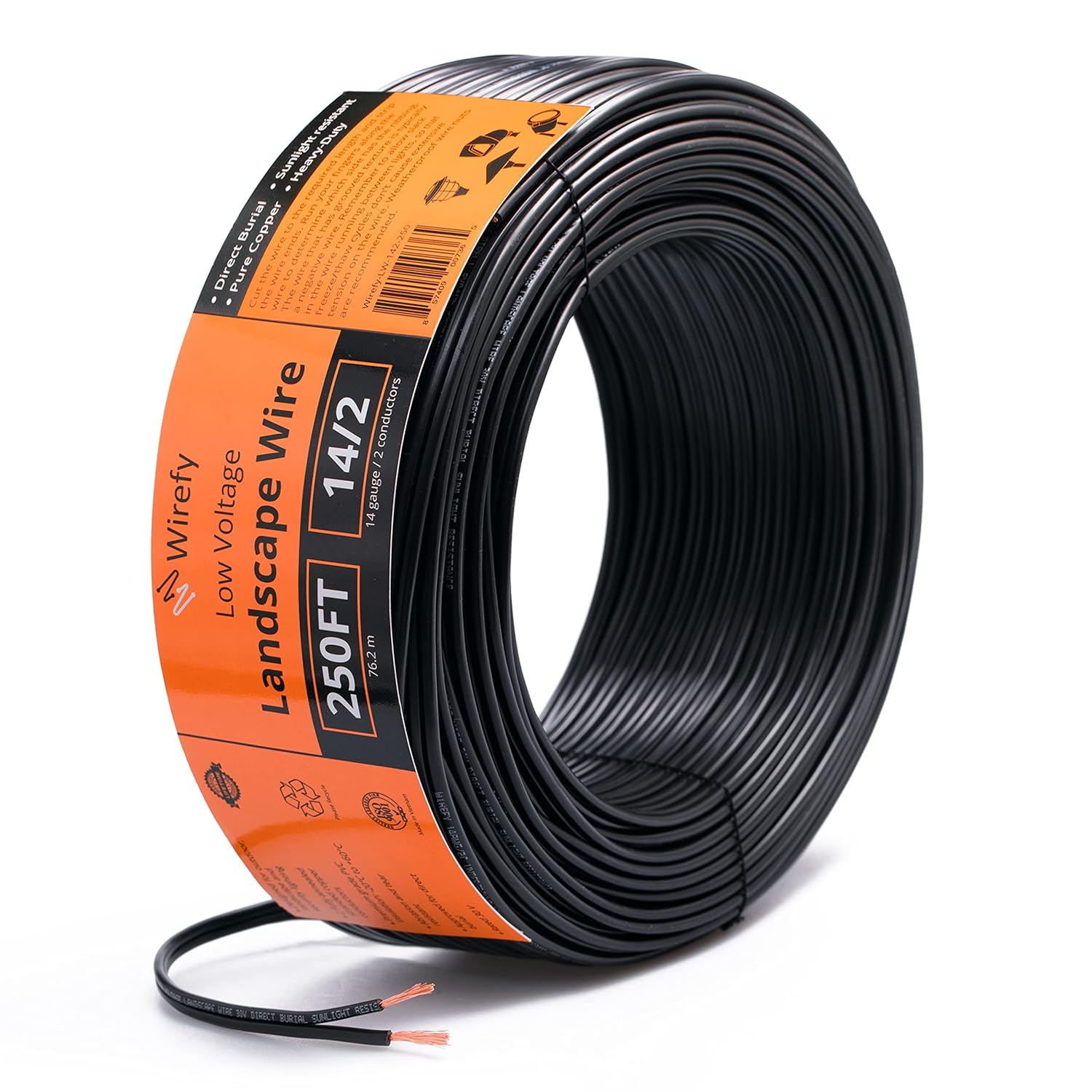 Wirefy 14/2 Low Voltage Landscape Wire for Outdoor Lighting