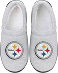 Mens NFL Big Logo Grey Sweatshirt Sherpa Moccasins - Game Comfort