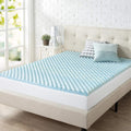ZINUS 2 inch Swirl Gel Cooling Memory Foam Topper - Cooler Sleep