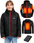 Kids Heated Jacket for Boys and Girls - Battery Heated Hoodie Coat