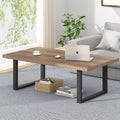 Rustic Oak Wood Coffee Table by IBF