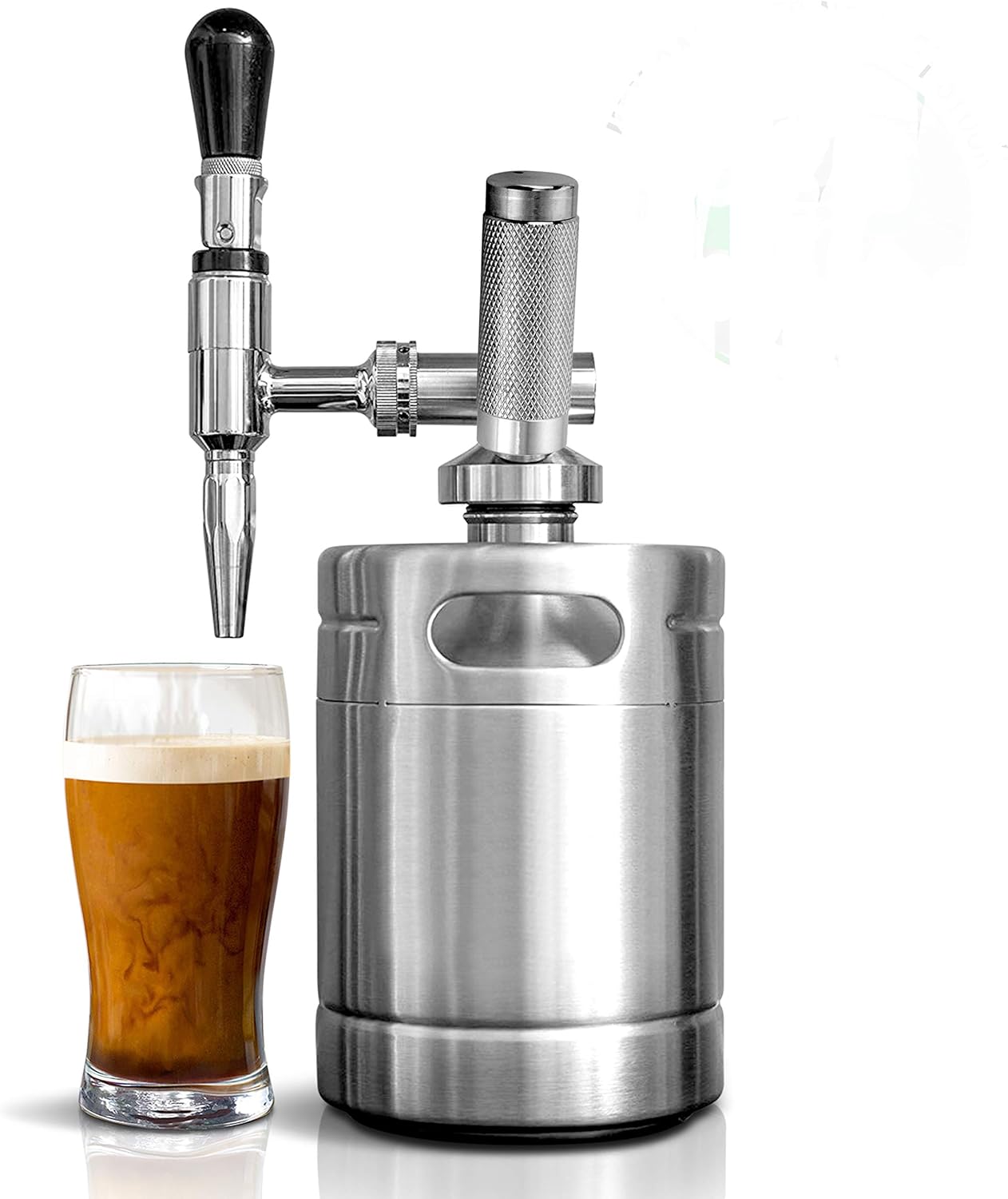 Stainless Steel Nitro Cold Brew Coffee Maker - Home Brew Keg & Dispenser