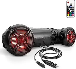 Pyle Marine ATV Powered Speakers with Bluetooth and LED Lights