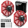 10 in High Performance Slim Radiator Fan Pair - Push/Pull Cooling