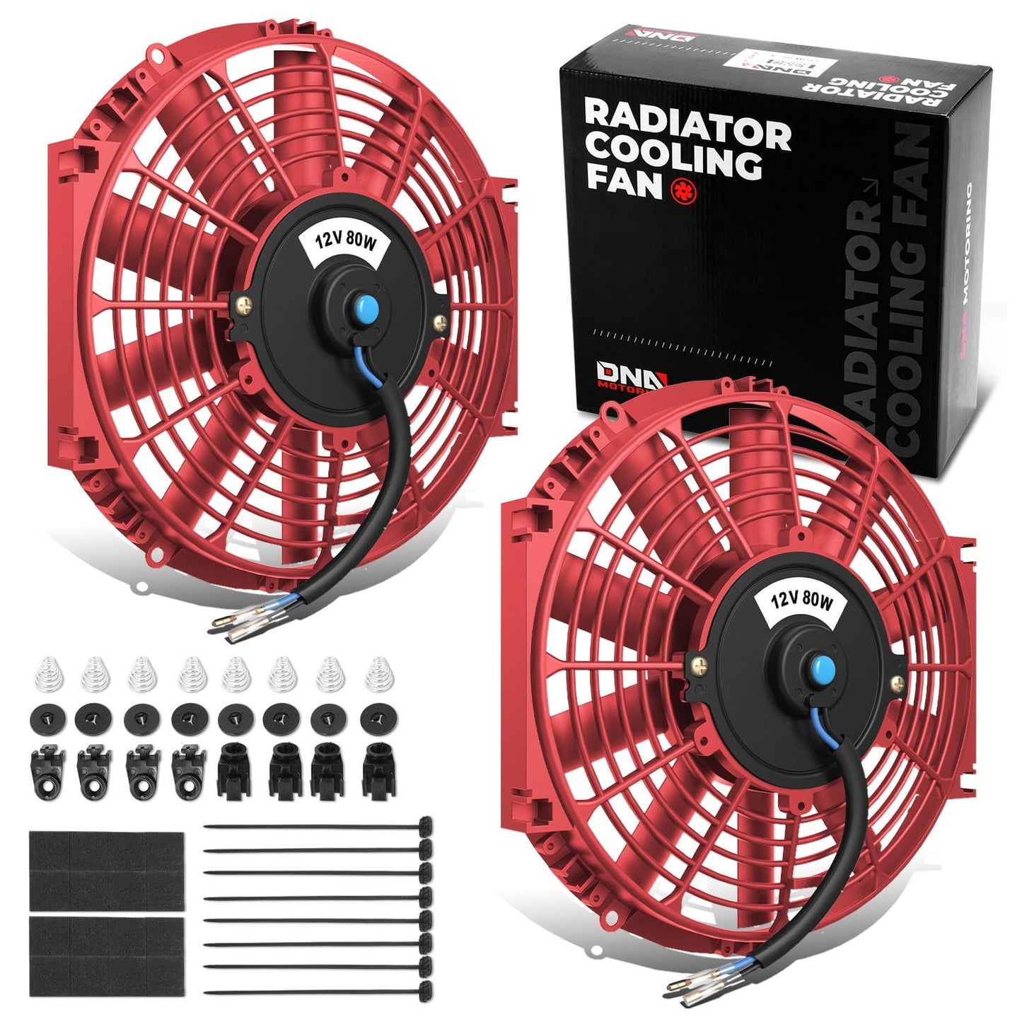 High Performance 10 Inch Electric Cooling Slim Radiator Fan Kit